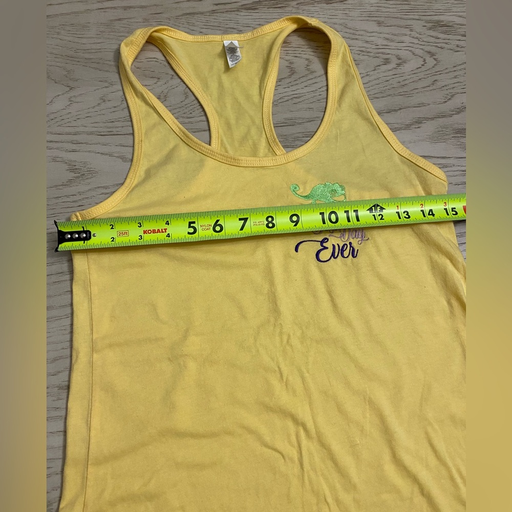 Disney's Pascal from Tabgled Yellow Tank Top with Embroidery - Picture 5 of 7